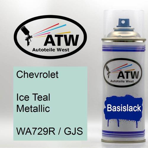 Chevrolet, Ice Teal Metallic, WA729R / GJS: 400ml Sprühdose, von ATW Autoteile West.